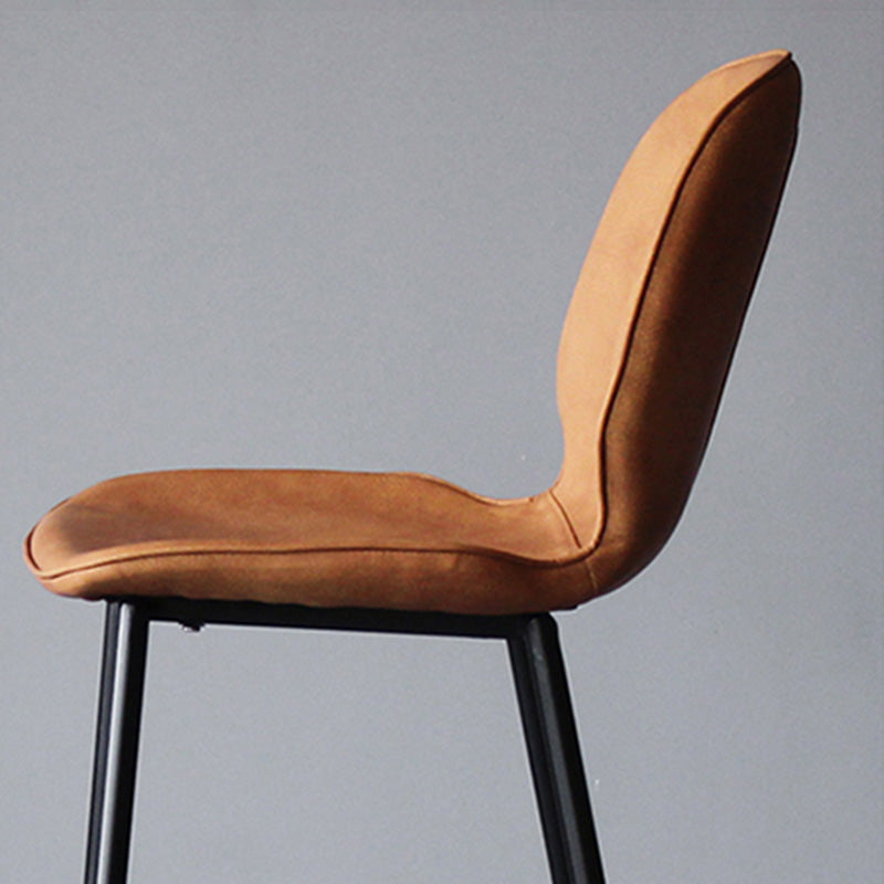 Contemporary Faux Fur Bar Stool Footrest Indoor Iron Legs Counter & Bar Stool Clearhalo 'Bar Furniture' 'Bar Stools' 'bar_stools' 'furn' 'furn_bar_stools' 'furniture_bar_stools' 'Kitchen & Dining Furniture' 'kitchen&dining_furn' 'kitchen' 'kitchen_furn' Furniture' 4346671