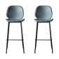Contemporary Faux Fur Bar Stool Footrest Indoor Iron Legs Counter & Bar Stool Ocean Blue 2 Piece Set Clearhalo 'Bar Furniture' 'Bar Stools' 'bar_stools' 'furn' 'furn_bar_stools' 'furniture_bar_stools' 'Kitchen & Dining Furniture' 'kitchen&dining_furn' 'kitchen' 'kitchen_furn' Furniture' 4346673