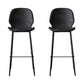 Contemporary Faux Fur Bar Stool Footrest Indoor Iron Legs Counter & Bar Stool Dark Gray 2 Piece Set Clearhalo 'Bar Furniture' 'Bar Stools' 'bar_stools' 'furn' 'furn_bar_stools' 'furniture_bar_stools' 'Kitchen & Dining Furniture' 'kitchen&dining_furn' 'kitchen' 'kitchen_furn' Furniture' 4346676