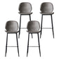 Contemporary Faux Fur Bar Stool Footrest Indoor Iron Legs Counter & Bar Stool Light Gray 4 Piece Set Clearhalo 'Bar Furniture' 'Bar Stools' 'bar_stools' 'furn' 'furn_bar_stools' 'furniture_bar_stools' 'Kitchen & Dining Furniture' 'kitchen&dining_furn' 'kitchen' 'kitchen_furn' Furniture' 4346684