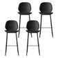 Contemporary Faux Fur Bar Stool Footrest Indoor Iron Legs Counter & Bar Stool Dark Gray 4 Piece Set Clearhalo 'Bar Furniture' 'Bar Stools' 'bar_stools' 'furn' 'furn_bar_stools' 'furniture_bar_stools' 'Kitchen & Dining Furniture' 'kitchen&dining_furn' 'kitchen' 'kitchen_furn' Furniture' 4346686