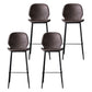 Contemporary Faux Fur Bar Stool Footrest Indoor Iron Legs Counter & Bar Stool Dark Brown 4 Piece Set Clearhalo 'Bar Furniture' 'Bar Stools' 'bar_stools' 'furn' 'furn_bar_stools' 'furniture_bar_stools' 'Kitchen & Dining Furniture' 'kitchen&dining_furn' 'kitchen' 'kitchen_furn' Furniture' 4346687