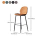 Contemporary Faux Fur Bar Stool Footrest Indoor Iron Legs Counter & Bar Stool Clearhalo 'Bar Furniture' 'Bar Stools' 'bar_stools' 'furn' 'furn_bar_stools' 'furniture_bar_stools' 'Kitchen & Dining Furniture' 'kitchen&dining_furn' 'kitchen' 'kitchen_furn' Furniture' 4346689