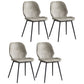 Industrial Design Armless Solid Back Chairs Leather Dining Chairs for Kitchen Light Gray 4 Piece Set Clearhalo ' kitchen&dining_furn' 'Dining Chairs' 'Dining Tables & Seating' 'dining_chair' 'furn' 'furn_dining_chair' 'Furniture' 'furniture_dining_chair' 'Kitchen & Dining Furniture' 'kitchen' 4347067