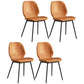 Industrial Design Armless Solid Back Chairs Leather Dining Chairs for Kitchen Orange 4 Piece Set Clearhalo ' kitchen&dining_furn' 'Dining Chairs' 'Dining Tables & Seating' 'dining_chair' 'furn' 'furn_dining_chair' 'Furniture' 'furniture_dining_chair' 'Kitchen & Dining Furniture' 'kitchen' 4347073