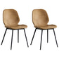 Industrial Design Armless Solid Back Chairs Leather Dining Chairs for Kitchen Brown 2 Piece Set Clearhalo ' kitchen&dining_furn' 'Dining Chairs' 'Dining Tables & Seating' 'dining_chair' 'furn' 'furn_dining_chair' 'Furniture' 'furniture_dining_chair' 'Kitchen & Dining Furniture' 'kitchen' 4347076