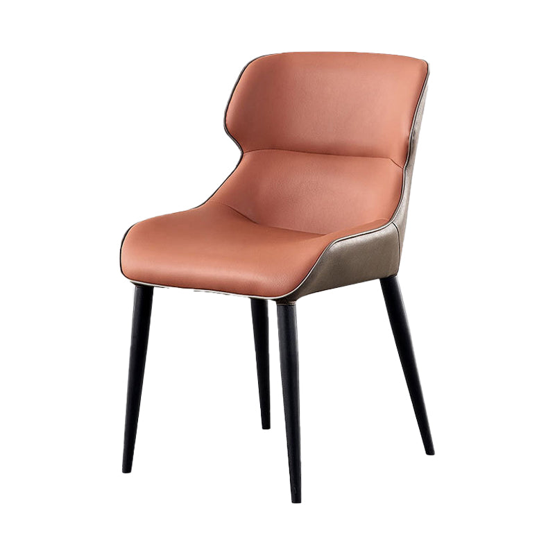 Contemporary Restaurant Leather Side Chair Matte Finish Wingback Dining Chair Clearhalo ' kitchen&dining_furn' 'Dining Chairs' 'Dining Tables & Seating' 'dining_chair' 'furn' 'furn_dining_chair' 'Furniture' 'furniture_dining_chair' 'Kitchen & Dining Furniture' 'kitchen' 4347094