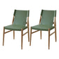 Designer Style Restaurant Solid Back Side Chair Leather Brown Dining Chair Green 2 Piece Set Clearhalo ' kitchen&dining_furn' 'Dining Chairs' 'Dining Tables & Seating' 'dining_chair' 'furn' 'furn_dining_chair' 'Furniture' 'furniture_dining_chair' 'Kitchen & Dining Furniture' 'kitchen' 4347101