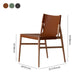 Designer Style Restaurant Solid Back Side Chair Leather Brown Dining Chair Clearhalo ' kitchen&dining_furn' 'Dining Chairs' 'Dining Tables & Seating' 'dining_chair' 'furn' 'furn_dining_chair' 'Furniture' 'furniture_dining_chair' 'Kitchen & Dining Furniture' 'kitchen' 4347113