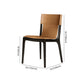 Designer Style Restaurant Solid Back Side Chair Leather Brown Dining Chair Clearhalo ' kitchen&dining_furn' 'Dining Chairs' 'Dining Tables & Seating' 'dining_chair' 'furn' 'furn_dining_chair' 'Furniture' 'furniture_dining_chair' 'Kitchen & Dining Furniture' 'kitchen' 4347114