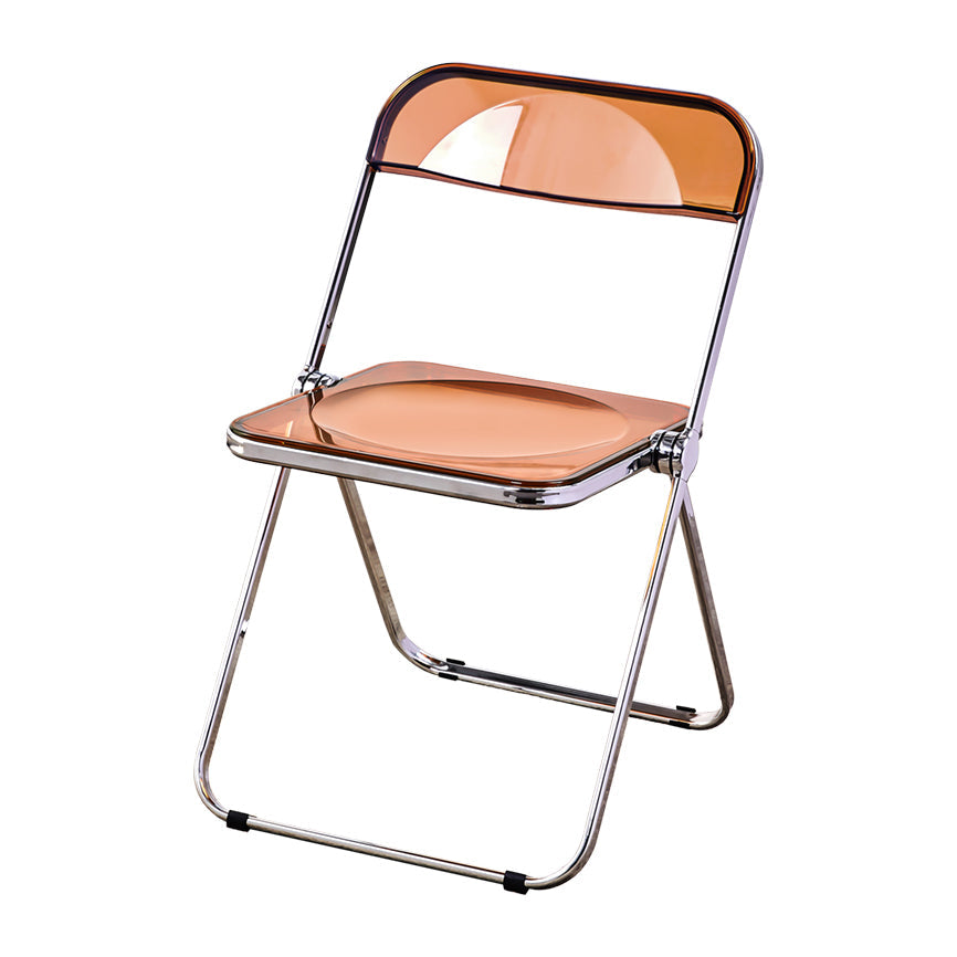 Metal Modern Dining Chair Indoor Folding Open Back Dining Side Chair Clearhalo ' kitchen&dining_furn' 'Dining Chairs' 'Dining Tables & Seating' 'dining_chair' 'furn' 'furn_dining_chair' 'Furniture' 'furniture_dining_chair' 'Kitchen & Dining Furniture' 'kitchen' 4347519