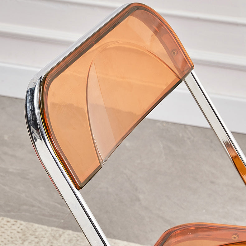 Metal Modern Dining Chair Indoor Folding Open Back Dining Side Chair Clearhalo ' kitchen&dining_furn' 'Dining Chairs' 'Dining Tables & Seating' 'dining_chair' 'furn' 'furn_dining_chair' 'Furniture' 'furniture_dining_chair' 'Kitchen & Dining Furniture' 'kitchen' 4347521