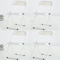 Metal Modern Dining Chair Indoor Folding Open Back Dining Side Chair Ivory 4 Piece Set Clearhalo ' kitchen&dining_furn' 'Dining Chairs' 'Dining Tables & Seating' 'dining_chair' 'furn' 'furn_dining_chair' 'Furniture' 'furniture_dining_chair' 'Kitchen & Dining Furniture' 'kitchen' 4347528