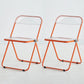 Metal Modern Dining Chair Indoor Folding Open Back Dining Side Chair Orange 2 Piece Set Clearhalo ' kitchen&dining_furn' 'Dining Chairs' 'Dining Tables & Seating' 'dining_chair' 'furn' 'furn_dining_chair' 'Furniture' 'furniture_dining_chair' 'Kitchen & Dining Furniture' 'kitchen' 4347531