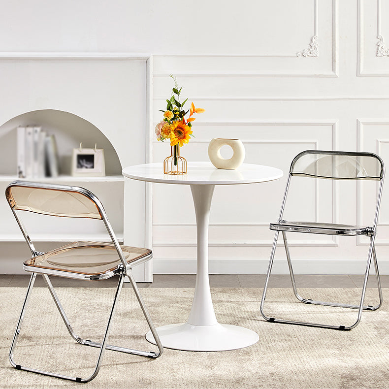 Metal Modern Dining Chair Indoor Folding Open Back Dining Side Chair Clearhalo ' kitchen&dining_furn' 'Dining Chairs' 'Dining Tables & Seating' 'dining_chair' 'furn' 'furn_dining_chair' 'Furniture' 'furniture_dining_chair' 'Kitchen & Dining Furniture' 'kitchen' 4347533