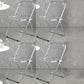 Metal Modern Dining Chair Indoor Folding Open Back Dining Side Chair Clear 4 Piece Set Clearhalo ' kitchen&dining_furn' 'Dining Chairs' 'Dining Tables & Seating' 'dining_chair' 'furn' 'furn_dining_chair' 'Furniture' 'furniture_dining_chair' 'Kitchen & Dining Furniture' 'kitchen' 4347537