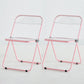 Metal Modern Dining Chair Indoor Folding Open Back Dining Side Chair Nude Pink 2 Piece Set Clearhalo ' kitchen&dining_furn' 'Dining Chairs' 'Dining Tables & Seating' 'dining_chair' 'furn' 'furn_dining_chair' 'Furniture' 'furniture_dining_chair' 'Kitchen & Dining Furniture' 'kitchen' 4347542