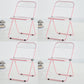 Metal Modern Dining Chair Indoor Folding Open Back Dining Side Chair Nude Pink 4 Piece Set Clearhalo ' kitchen&dining_furn' 'Dining Chairs' 'Dining Tables & Seating' 'dining_chair' 'furn' 'furn_dining_chair' 'Furniture' 'furniture_dining_chair' 'Kitchen & Dining Furniture' 'kitchen' 4347543