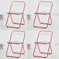 Metal Modern Dining Chair Indoor Folding Open Back Dining Side Chair Watermelon Red 4 Piece Set Clearhalo ' kitchen&dining_furn' 'Dining Chairs' 'Dining Tables & Seating' 'dining_chair' 'furn' 'furn_dining_chair' 'Furniture' 'furniture_dining_chair' 'Kitchen & Dining Furniture' 'kitchen' 4347546