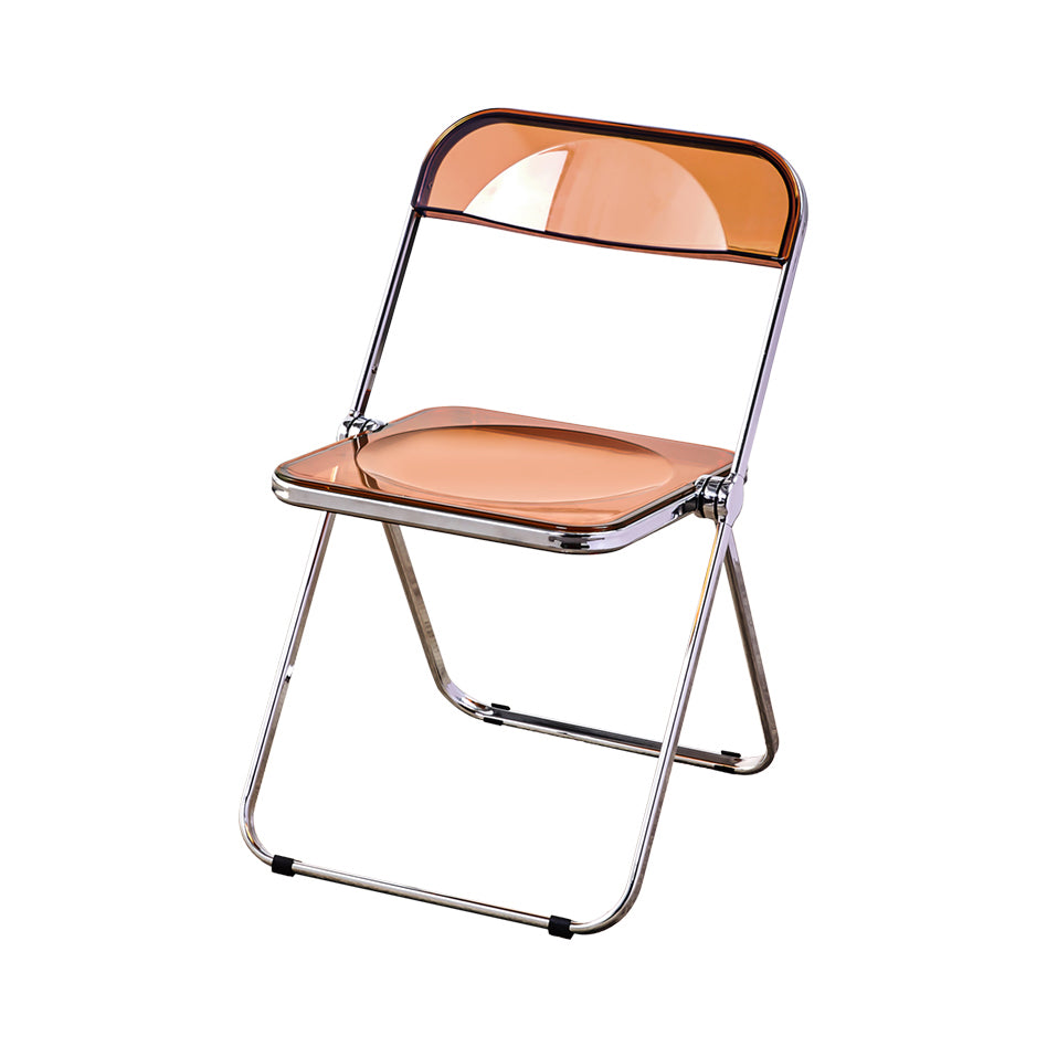 Metal Modern Dining Chair Indoor Folding Open Back Dining Side Chair Tan 1 Piece Clearhalo ' kitchen&dining_furn' 'Dining Chairs' 'Dining Tables & Seating' 'dining_chair' 'furn' 'furn_dining_chair' 'Furniture' 'furniture_dining_chair' 'Kitchen & Dining Furniture' 'kitchen' 4347550