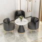 Modern Sintered Stone Dining Set 1/2/3/4/5 Pieces Dining Furniture Set /Separate Items 4 Pieces: White-Black Table, 3 Black Chairs Clearhalo 'Dining Room Sets' 'Dining Tables & Seating' 'dining_room_set' 'furn' 'furn_dining_room_set' 'Furniture' 'furniture_dining_room_set' 'Kitchen & Dining Furniture' 'kitchen&dining_furn' 'kitchen' 4353145