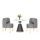Modern Sintered Stone Dining Set 1/2/3/4/5 Pieces Dining Furniture Set /Separate Items 3 Pieces: White-Black Table, 2 Grey Chairs Clearhalo 'Dining Room Sets' 'Dining Tables & Seating' 'dining_room_set' 'furn' 'furn_dining_room_set' 'Furniture' 'furniture_dining_room_set' 'Kitchen & Dining Furniture' 'kitchen&dining_furn' 'kitchen' 4353149