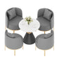 Modern Sintered Stone Dining Set 1/2/3/4/5 Pieces Dining Furniture Set /Separate Items 5 Pieces: White Table, 4 Grey Chairs Clearhalo 'Dining Room Sets' 'Dining Tables & Seating' 'dining_room_set' 'furn' 'furn_dining_room_set' 'Furniture' 'furniture_dining_room_set' 'Kitchen & Dining Furniture' 'kitchen&dining_furn' 'kitchen' 4353167