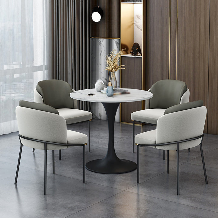 Modern Faux Marble Dining Room Set 1/2/3/5 Pieces Dining Furniture Set /Separate Items Clearhalo 'Dining Room Sets' 'Dining Tables & Seating' 'dining_room_set' 'furn' 'furn_dining_room_set' 'Furniture' 'furniture_dining_room_set' 'Kitchen & Dining Furniture' 'kitchen&dining_furn' 'kitchen' 4353181