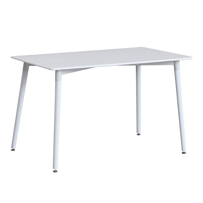 Industrial Style Dining Table 4 Legs Dining Table with Wooden Base for Home Use Rectangle White Clearhalo ' dining_table' 'Dining Tables & Seating' 'Dining Tables' 'furn' 'furn_dining_table' 'Furniture' 'furniture_dining_table' 'Kitchen & Dining Furniture' 'kitchen&dining_furn' 'kitchen' 'kitchen_dining_table' 4353200