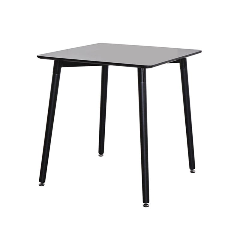 Industrial Style Dining Table 4 Legs Dining Table with Wooden Base for Home Use Square Black Clearhalo ' dining_table' 'Dining Tables & Seating' 'Dining Tables' 'furn' 'furn_dining_table' 'Furniture' 'furniture_dining_table' 'Kitchen & Dining Furniture' 'kitchen&dining_furn' 'kitchen' 'kitchen_dining_table' 4353201
