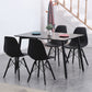 Industrial Style Dining Table 4 Legs Dining Table with Wooden Base for Home Use Rectangle Black 55.1"L x 31.5"W x 29.5"H Clearhalo ' dining_table' 'Dining Tables & Seating' 'Dining Tables' 'furn' 'furn_dining_table' 'Furniture' 'furniture_dining_table' 'Kitchen & Dining Furniture' 'kitchen&dining_furn' 'kitchen' 'kitchen_dining_table' 4353203
