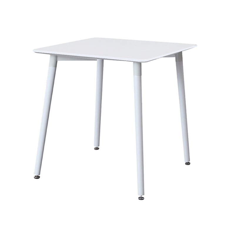Industrial Style Dining Table 4 Legs Dining Table with Wooden Base for Home Use Square White 31.5"L x 31.5"W x 29.5"H Clearhalo ' dining_table' 'Dining Tables & Seating' 'Dining Tables' 'furn' 'furn_dining_table' 'Furniture' 'furniture_dining_table' 'Kitchen & Dining Furniture' 'kitchen&dining_furn' 'kitchen' 'kitchen_dining_table' 4353204