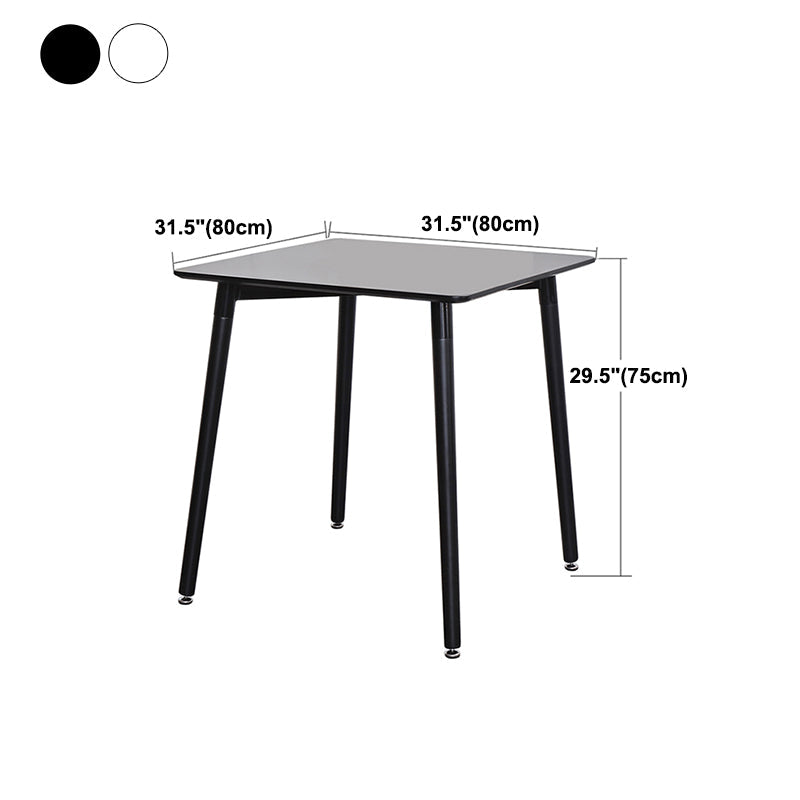 Industrial Style Dining Table 4 Legs Dining Table with Wooden Base for Home Use Clearhalo ' dining_table' 'Dining Tables & Seating' 'Dining Tables' 'furn' 'furn_dining_table' 'Furniture' 'furniture_dining_table' 'Kitchen & Dining Furniture' 'kitchen&dining_furn' 'kitchen' 'kitchen_dining_table' 4353222