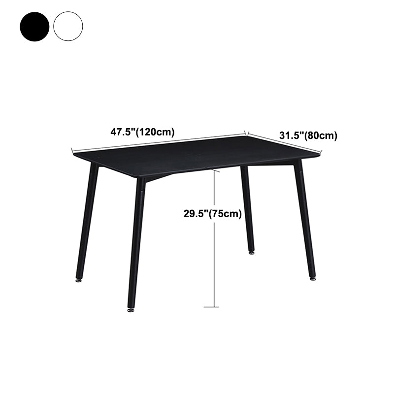 Industrial Style Dining Table 4 Legs Dining Table with Wooden Base for Home Use Clearhalo ' dining_table' 'Dining Tables & Seating' 'Dining Tables' 'furn' 'furn_dining_table' 'Furniture' 'furniture_dining_table' 'Kitchen & Dining Furniture' 'kitchen&dining_furn' 'kitchen' 'kitchen_dining_table' 4353225