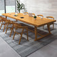 Modern Rectangle Furniture Pine Solid Wood Dining Site Table with Trestle Base 70.9"L x 31.5"W x 29.5"H Without Chairs Clearhalo ' dining_table' 'Dining Tables & Seating' 'Dining Tables' 'furn' 'furn_dining_table' 'Furniture' 'furniture_dining_table' 'Kitchen & Dining Furniture' 'kitchen&dining_furn' 'kitchen' 'kitchen_dining_table' 4353229