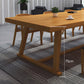 Modern Rectangle Furniture Pine Solid Wood Dining Site Table with Trestle Base Clearhalo ' dining_table' 'Dining Tables & Seating' 'Dining Tables' 'furn' 'furn_dining_table' 'Furniture' 'furniture_dining_table' 'Kitchen & Dining Furniture' 'kitchen&dining_furn' 'kitchen' 'kitchen_dining_table' 4353234