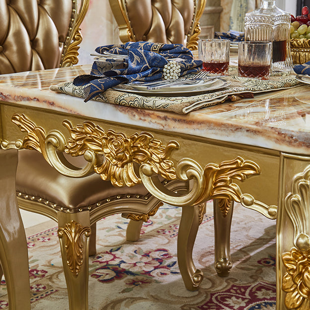 Rectangle Shape Dinette Table Marble Dining Room Dinner Table with Wooden Base Clearhalo ' dining_table' 'Dining Tables & Seating' 'Dining Tables' 'furn' 'furn_dining_table' 'Furniture' 'furniture_dining_table' 'Kitchen & Dining Furniture' 'kitchen&dining_furn' 'kitchen' 'kitchen_dining_table' 4353249