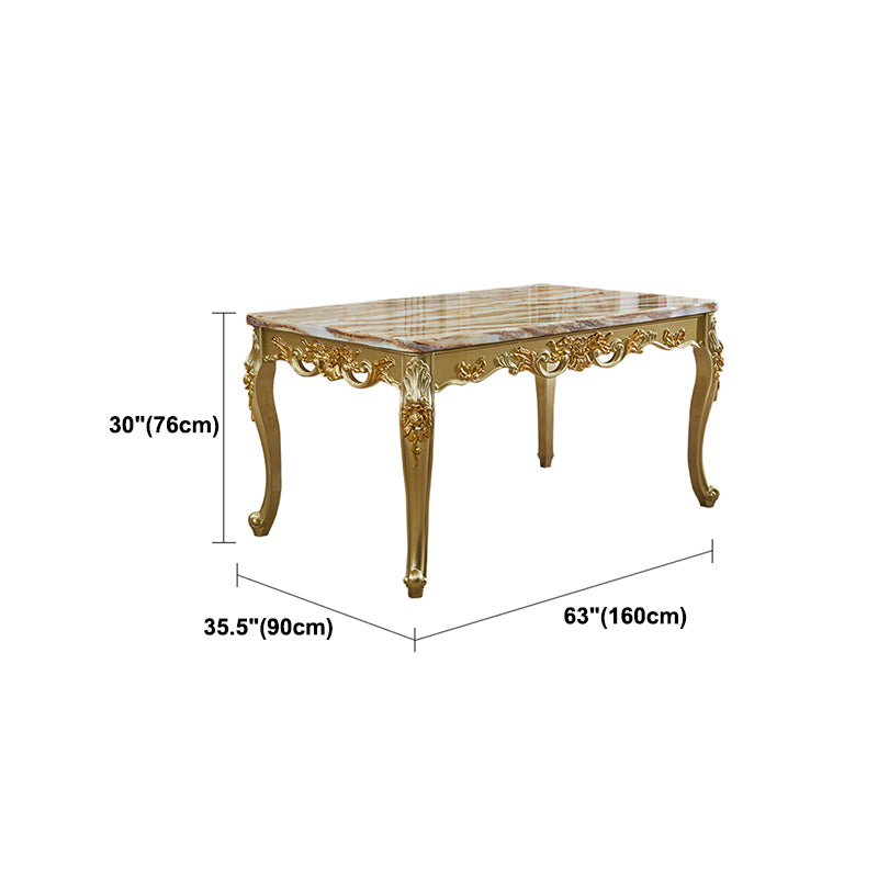 Rectangle Shape Dinette Table Marble Dining Room Dinner Table with Wooden Base Clearhalo ' dining_table' 'Dining Tables & Seating' 'Dining Tables' 'furn' 'furn_dining_table' 'Furniture' 'furniture_dining_table' 'Kitchen & Dining Furniture' 'kitchen&dining_furn' 'kitchen' 'kitchen_dining_table' 4353253