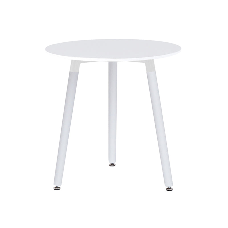 Industrial Style Dining Table 4 Legs Dining Table with Solid Wood Base for Home Use Round White Clearhalo ' dining_table' 'Dining Tables & Seating' 'Dining Tables' 'furn' 'furn_dining_table' 'Furniture' 'furniture_dining_table' 'Kitchen & Dining Furniture' 'kitchen&dining_furn' 'kitchen' 'kitchen_dining_table' 4353276