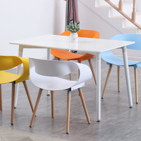 Industrial Style Dining Table 4 Legs Dining Table with Solid Wood Base for Home Use Clearhalo ' dining_table' 'Dining Tables & Seating' 'Dining Tables' 'furn' 'furn_dining_table' 'Furniture' 'furniture_dining_table' 'Kitchen & Dining Furniture' 'kitchen&dining_furn' 'kitchen' 'kitchen_dining_table' 4353284