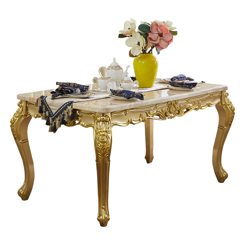 Rectangle Victoria Dinette Table Marble Dining Room Dinner Table with 4-foot Without Chairs Clearhalo ' dining_table' 'Dining Tables & Seating' 'Dining Tables' 'furn' 'furn_dining_table' 'Furniture' 'furniture_dining_table' 'Kitchen & Dining Furniture' 'kitchen&dining_furn' 'kitchen' 'kitchen_dining_table' 4353303