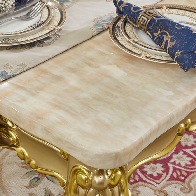 Rectangle Victoria Dinette Table Marble Dining Room Dinner Table with 4-foot Clearhalo ' dining_table' 'Dining Tables & Seating' 'Dining Tables' 'furn' 'furn_dining_table' 'Furniture' 'furniture_dining_table' 'Kitchen & Dining Furniture' 'kitchen&dining_furn' 'kitchen' 'kitchen_dining_table' 4353304