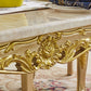 Rectangle Victoria Dinette Table Marble Dining Room Dinner Table with 4-foot Clearhalo ' dining_table' 'Dining Tables & Seating' 'Dining Tables' 'furn' 'furn_dining_table' 'Furniture' 'furniture_dining_table' 'Kitchen & Dining Furniture' 'kitchen&dining_furn' 'kitchen' 'kitchen_dining_table' 4353305