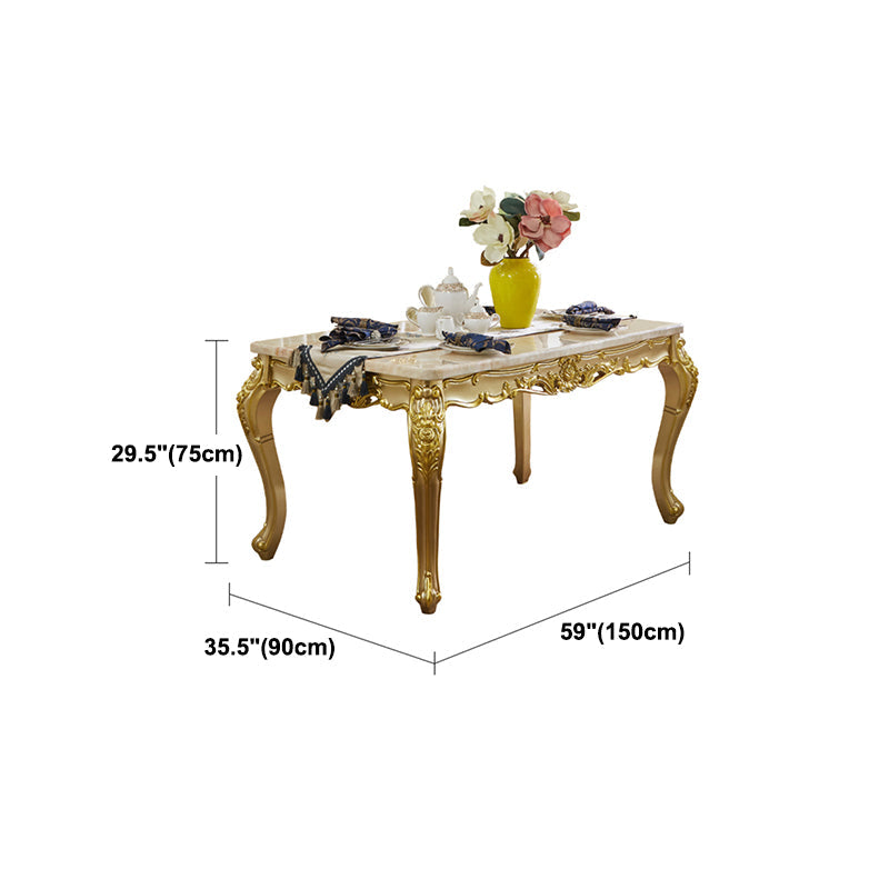 Rectangle Victoria Dinette Table Marble Dining Room Dinner Table with 4-foot Clearhalo ' dining_table' 'Dining Tables & Seating' 'Dining Tables' 'furn' 'furn_dining_table' 'Furniture' 'furniture_dining_table' 'Kitchen & Dining Furniture' 'kitchen&dining_furn' 'kitchen' 'kitchen_dining_table' 4353313