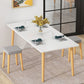 Industrial Wood Rectangle Dining Table Kitchen Standard Dining Table with 4 Legs White Without Chairs Clearhalo ' dining_table' 'Dining Tables & Seating' 'Dining Tables' 'furn' 'furn_dining_table' 'Furniture' 'furniture_dining_table' 'Kitchen & Dining Furniture' 'kitchen&dining_furn' 'kitchen' 'kitchen_dining_table' 4353315