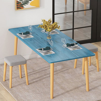 Industrial Wood Rectangle Dining Table Kitchen Standard Dining Table with 4 Legs Blue Without Chairs Clearhalo ' dining_table' 'Dining Tables & Seating' 'Dining Tables' 'furn' 'furn_dining_table' 'Furniture' 'furniture_dining_table' 'Kitchen & Dining Furniture' 'kitchen&dining_furn' 'kitchen' 'kitchen_dining_table' 4353316