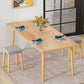 Industrial Wood Rectangle Dining Table Kitchen Standard Dining Table with 4 Legs Natural 39.4"L x 19.7"W x 29.5"H Without Chairs Clearhalo ' dining_table' 'Dining Tables & Seating' 'Dining Tables' 'furn' 'furn_dining_table' 'Furniture' 'furniture_dining_table' 'Kitchen & Dining Furniture' 'kitchen&dining_furn' 'kitchen' 'kitchen_dining_table' 4353317