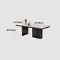 Traditional Luxury Dining Table Rectangle Sintered Stone Double Pedestal Table with Black Base Clearhalo ' dining_table' 'Dining Tables & Seating' 'Dining Tables' 'furn' 'furn_dining_table' 'Furniture' 'furniture_dining_table' 'Kitchen & Dining Furniture' 'kitchen&dining_furn' 'kitchen' 'kitchen_dining_table' 4353336