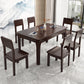 Industrial Standard Solid Wood Dining Table Rectangle Kitchen Dining Table with 4 Legs Base Walnut 51.2"L x 31.5"W x 29.5"H Without Chairs Clearhalo ' dining_table' 'Dining Tables & Seating' 'Dining Tables' 'furn' 'furn_dining_table' 'Furniture' 'furniture_dining_table' 'Kitchen & Dining Furniture' 'kitchen&dining_furn' 'kitchen' 'kitchen_dining_table' 4353338