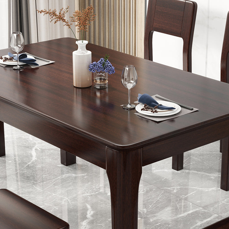 Industrial Standard Solid Wood Dining Table Rectangle Kitchen Dining Table with 4 Legs Base Clearhalo ' dining_table' 'Dining Tables & Seating' 'Dining Tables' 'furn' 'furn_dining_table' 'Furniture' 'furniture_dining_table' 'Kitchen & Dining Furniture' 'kitchen&dining_furn' 'kitchen' 'kitchen_dining_table' 4353345